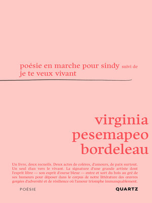 cover image of Poésie en marche pour Sindy suivi de Je te veux vivant